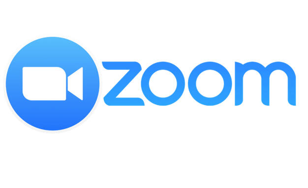 Zoom Logo Logo of Zoom with a video camera in a blue square with the word Zoom under the square