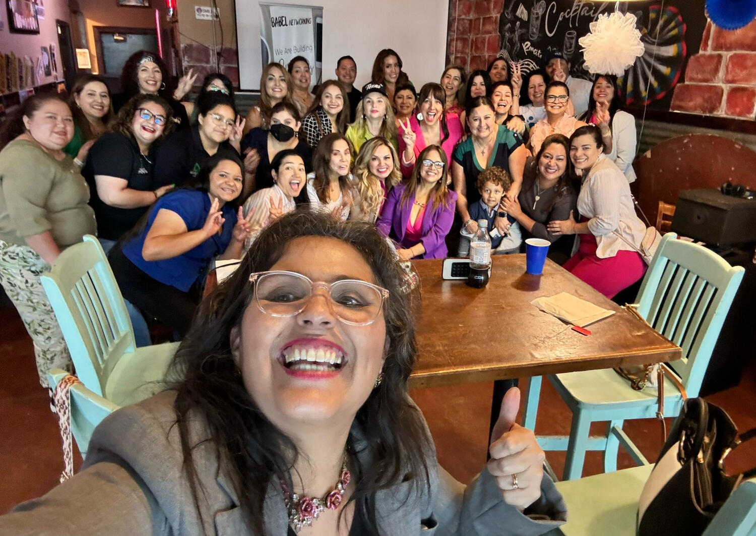 Group of people on Zoom networking at Babel